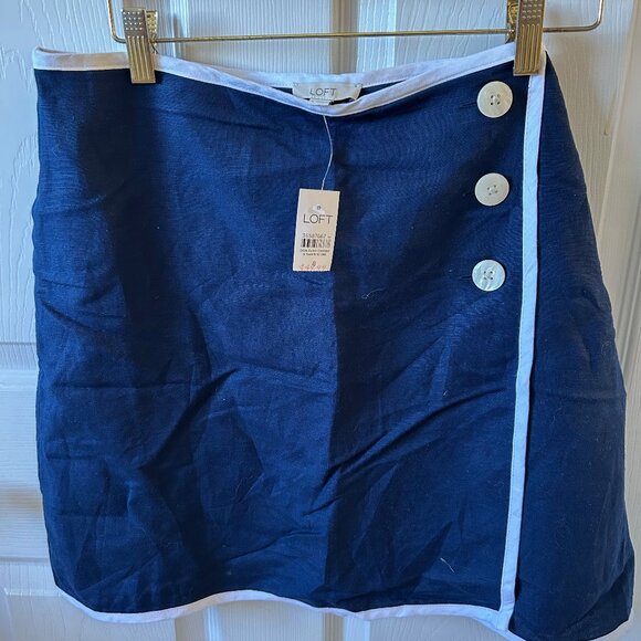 Loft, Lined Skirt Nautical NWT - Picture 1 of 3